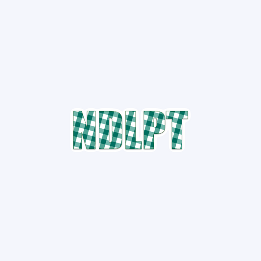NDLPT Green Plaid Sticker - Small