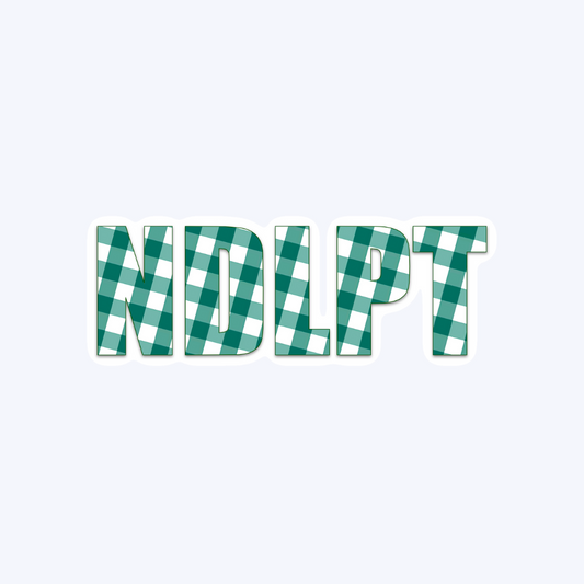 NDLPT Green Plaid Sticker - Large
