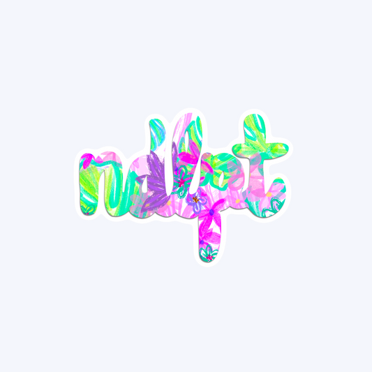 ndlpt Pink & Green sticker - Small