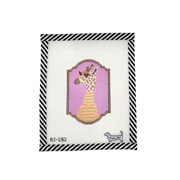 Ms. Giraffe – Atlantic Blue Canvas