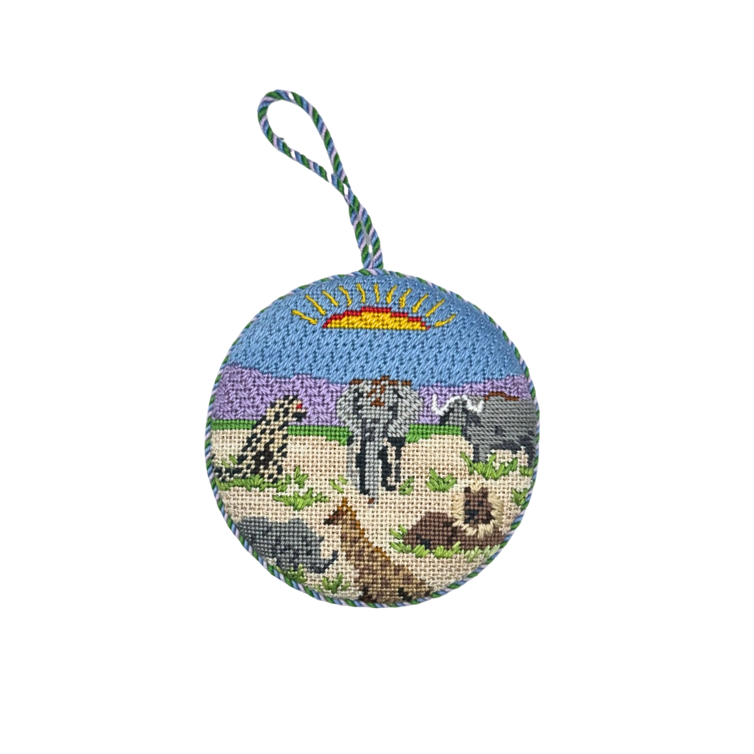 Safari Travel Round - Customize! - Atlantic Blue Canvas