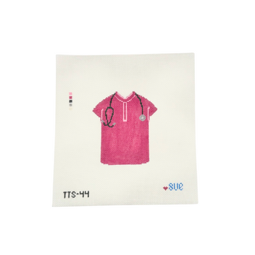 Pink Scrub Top - The Stitching Sue