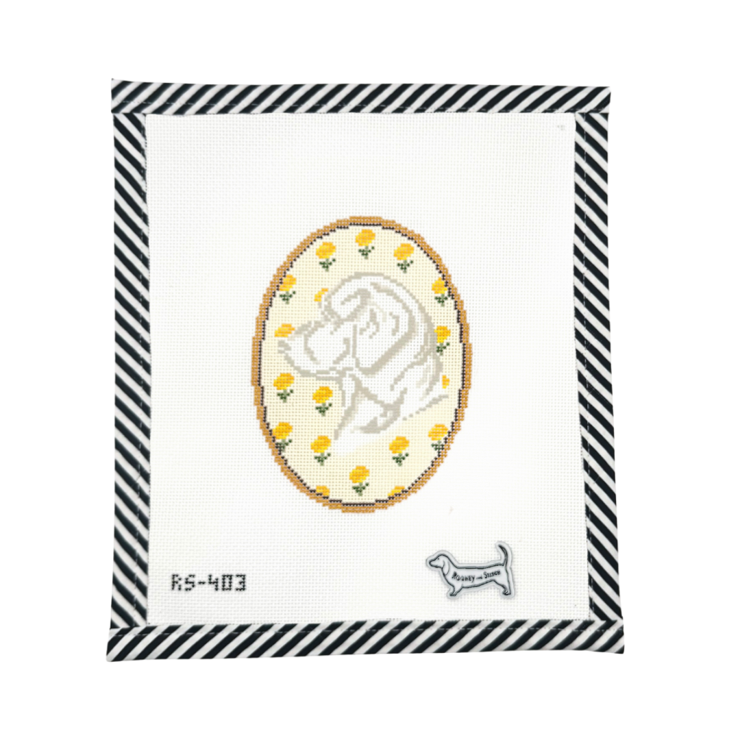 The Labrador Retriever Flower Cameo