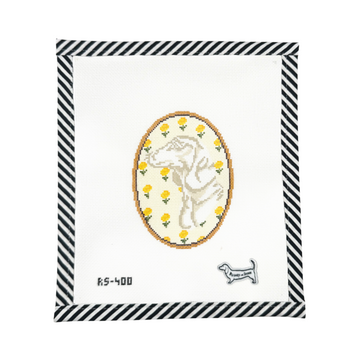 The Dachshund Flower Cameo