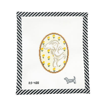 The Dachshund Flower Cameo