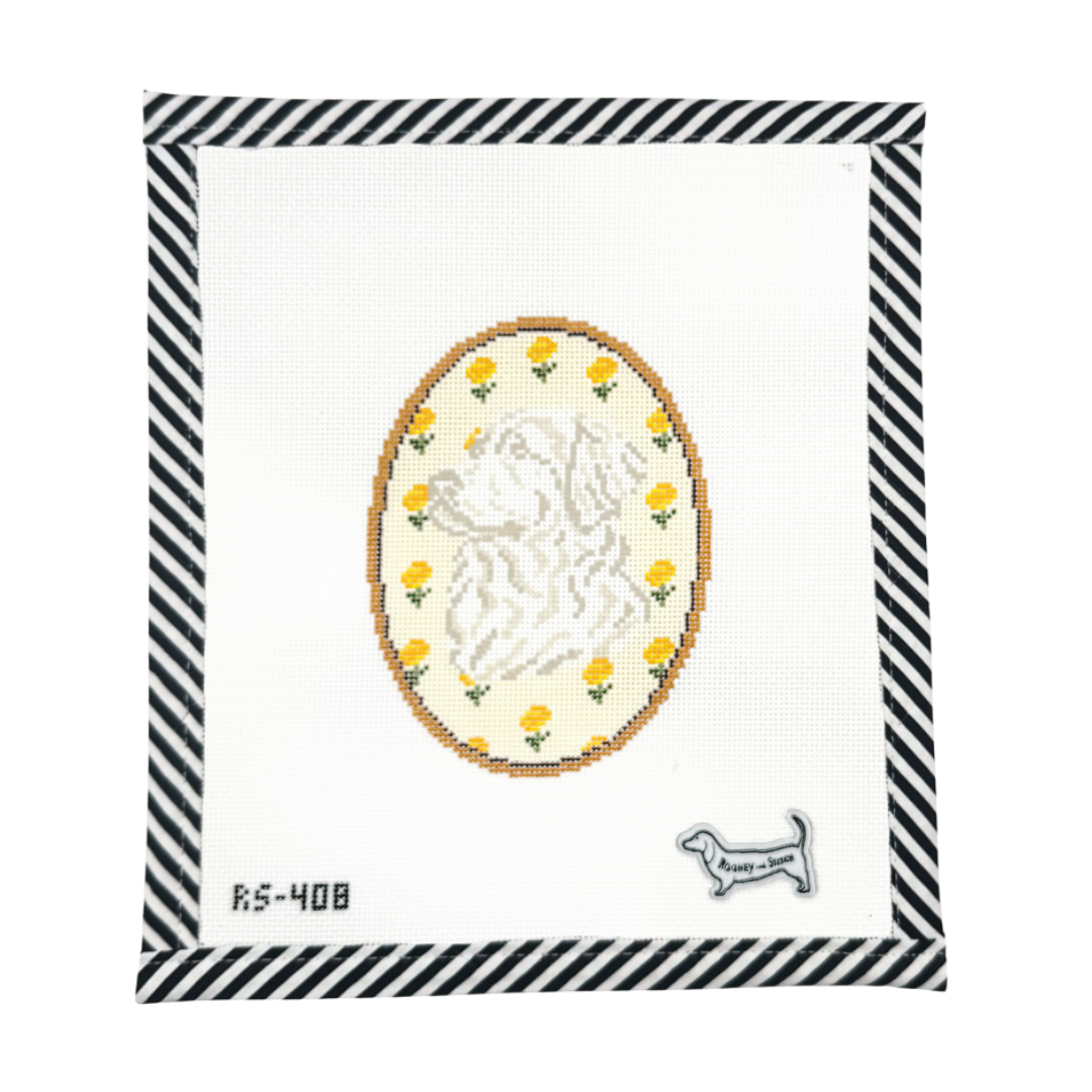 The Golden Retriever Flower Cameo