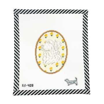 The Golden Retriever Flower Cameo