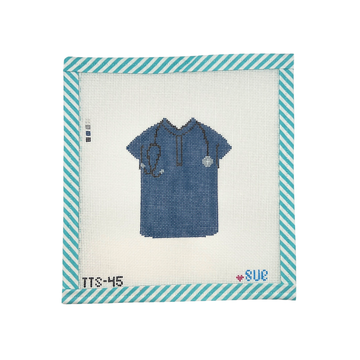 Navy Scrub Top