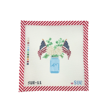USA Flag Jar - The Stitching Sue