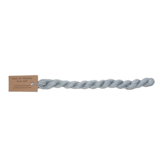 Silk & Ivory Skein - Slate Blue - 035