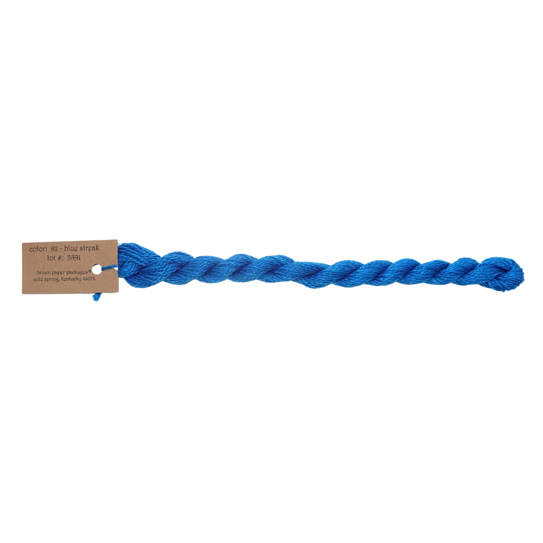 Silk & Ivory Skein - Blue Streak - 092