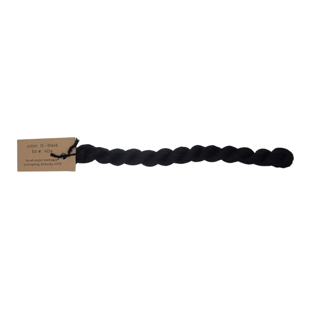 Silk & Ivory Skein - Black - 012