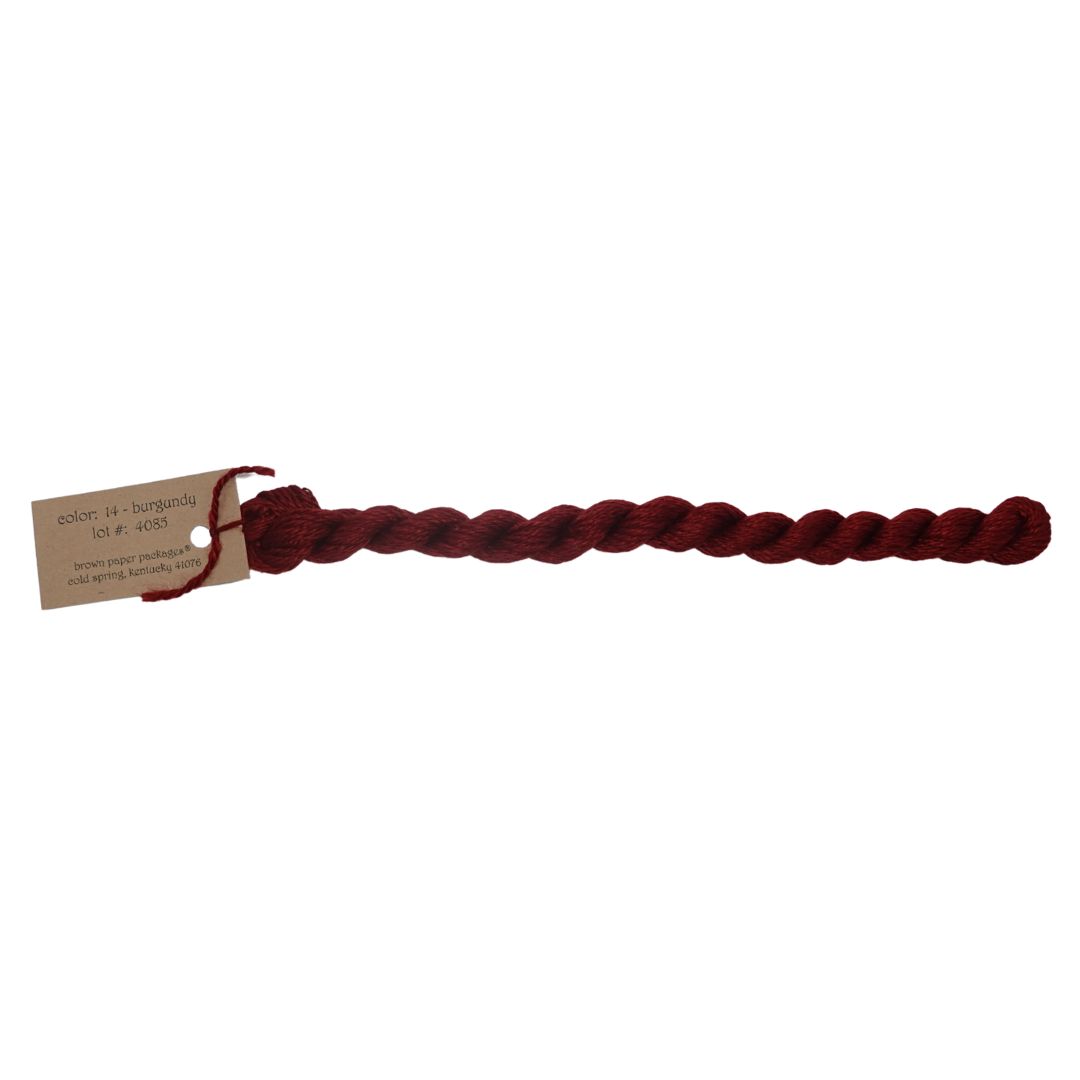 Silk & Ivory Skein - Burgundy - 014