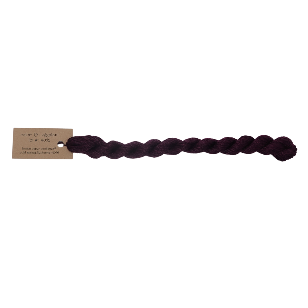 Silk & Ivory Skein - Eggplant - 019