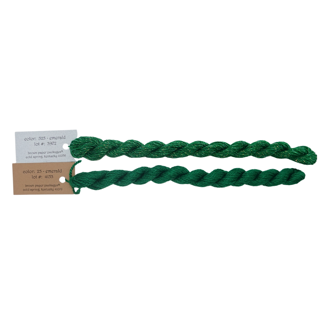Silk & Ivory Skein - Stardust Emerald - 525