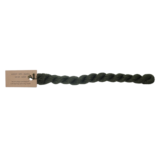 Silk & Ivory Skein - Pesto - 108