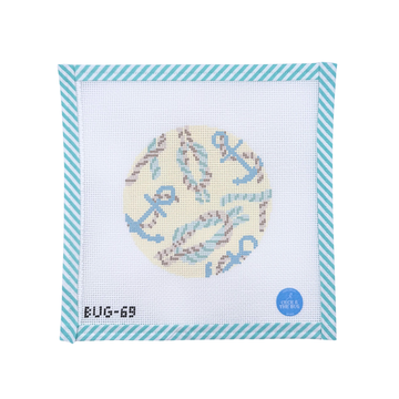 Nautical Knots Coaster - Neutrals - 13 Mesh [Sale]