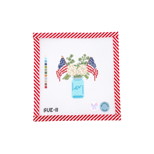 USA Flag Jar