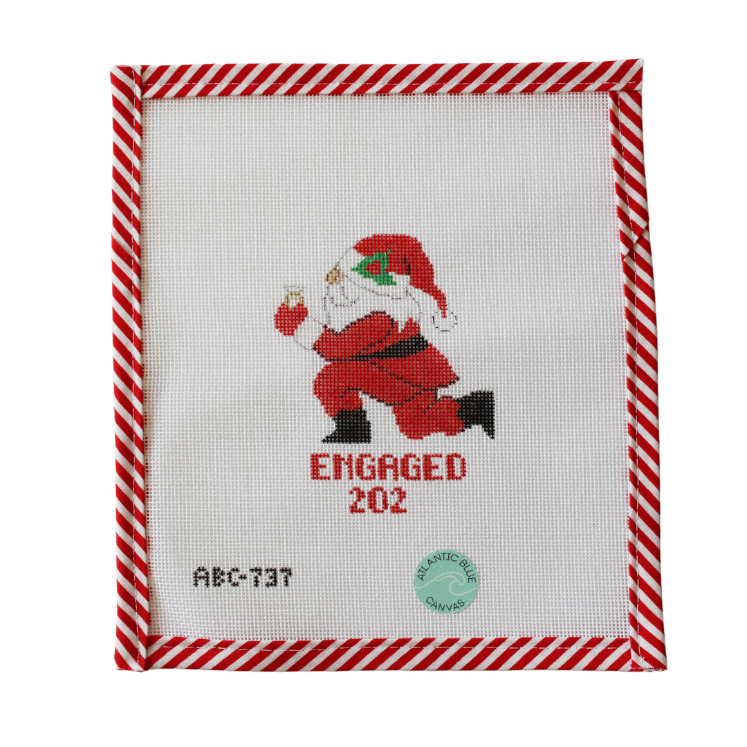 Engaged Proposal Santa - Atlantic Blue Canvas