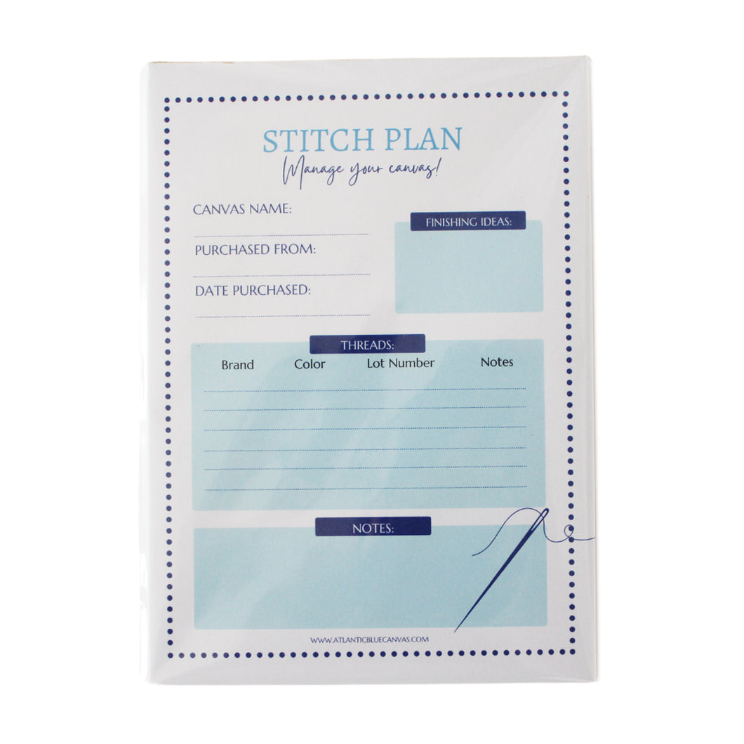 Stitch Plan Notepad - Atlantic Blue Canvas