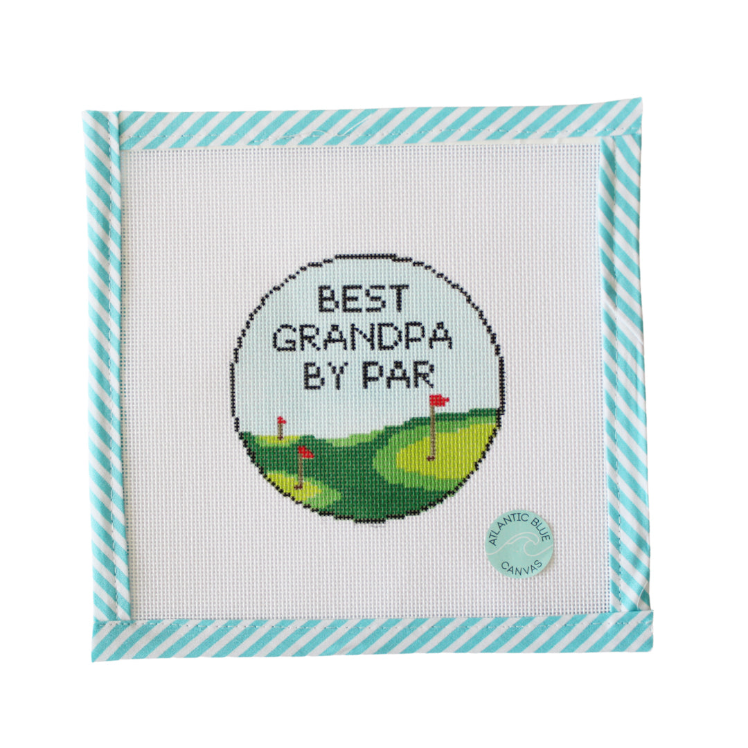 Best Grandpa by Par - Atlantic Blue Canvas