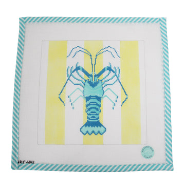 Florida Lobster Striped - Yellow - Atlantic Blue Canvas