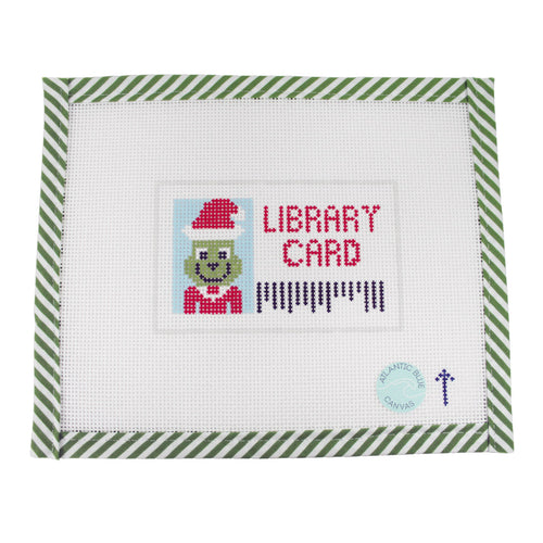 The Grinch Library Card - Atlantic Blue Canvas
