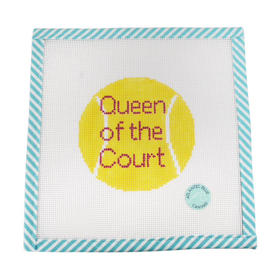 Tennis Ball Queen of the Court Atlantic Blue Canvas