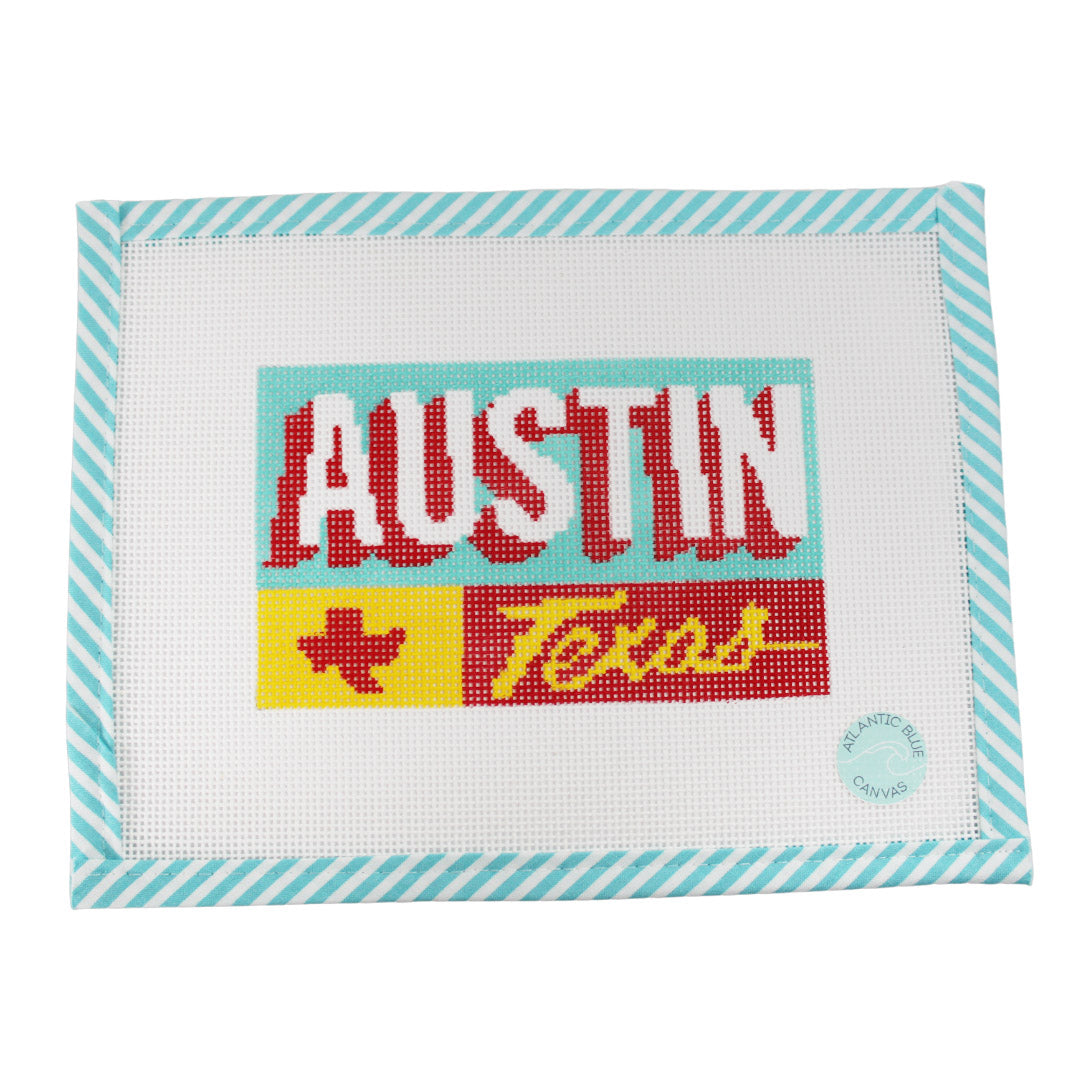 ATX Austin Texas Mural - Atlantic Blue Canvas