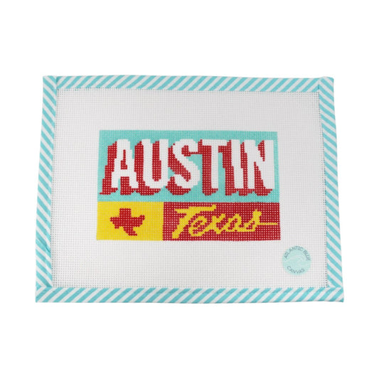 ATX Austin Texas Mural - Atlantic Blue Canvas