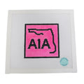 A1A Florida Neon Road Sign - Atlantic Blue Canvas