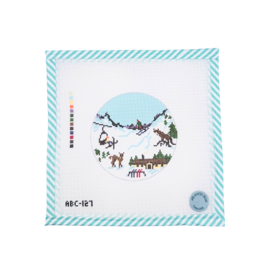 Ski Mountain Travel Round - Customize!