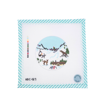 Ski Mountain Travel Round - Customize!