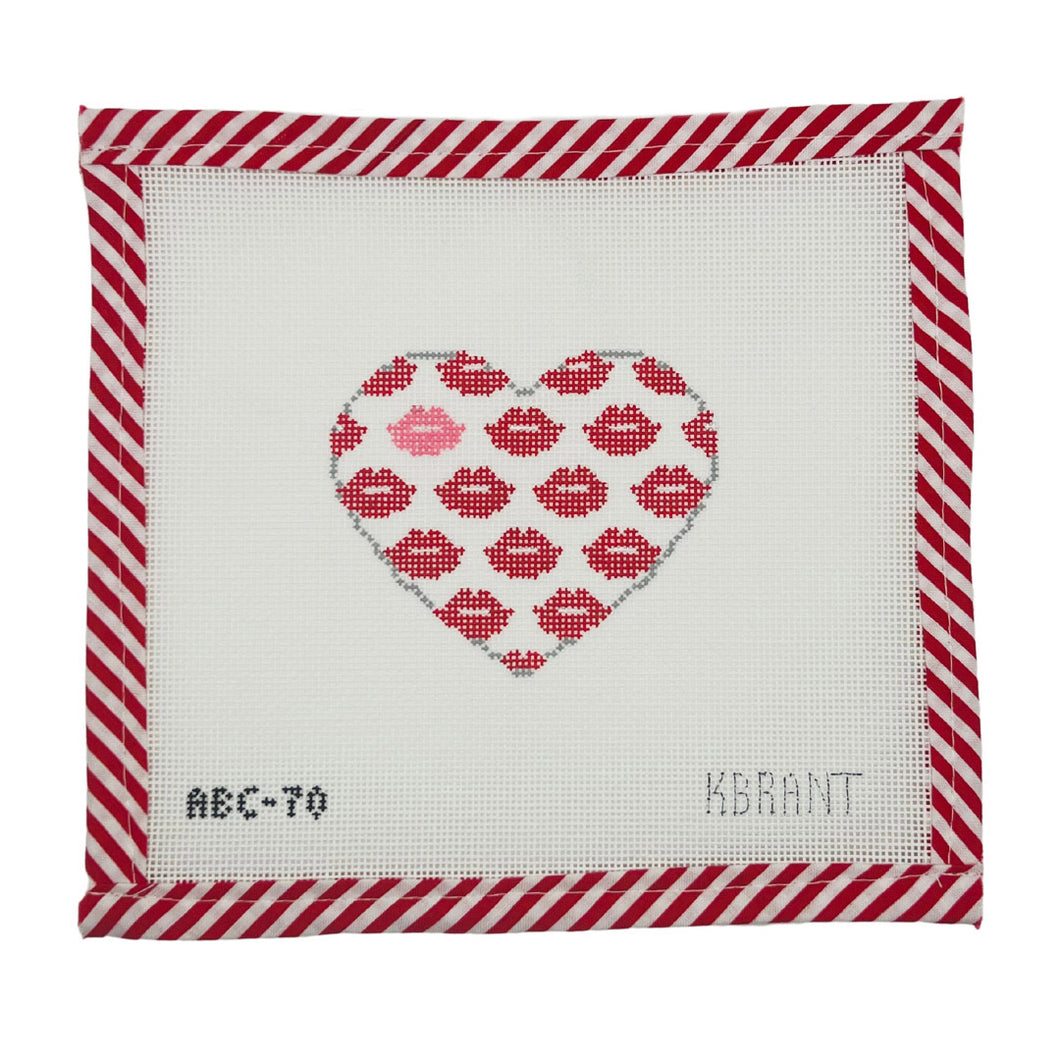 Lips & Kisses Heart - Red