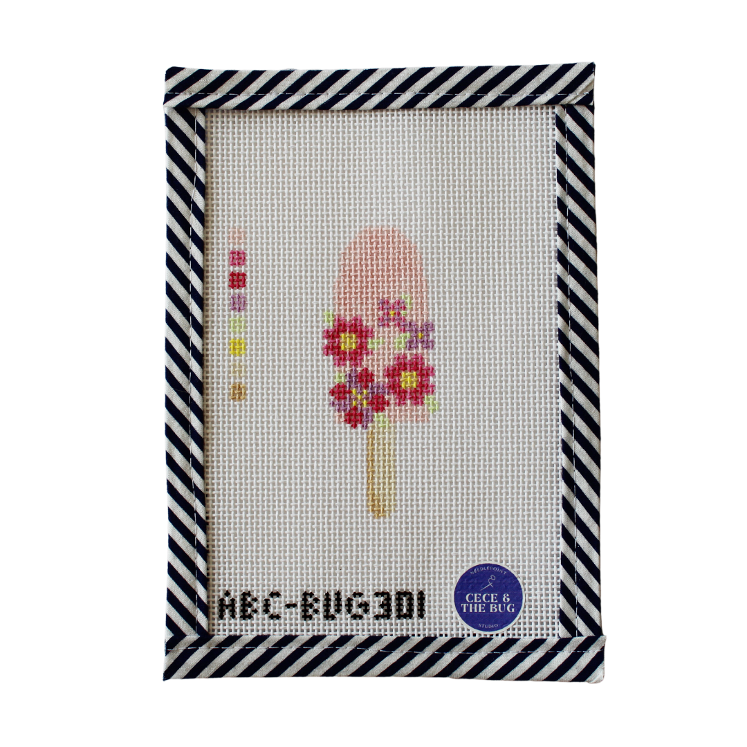 Floral Ice Pop - Atlantic Blue Canvas