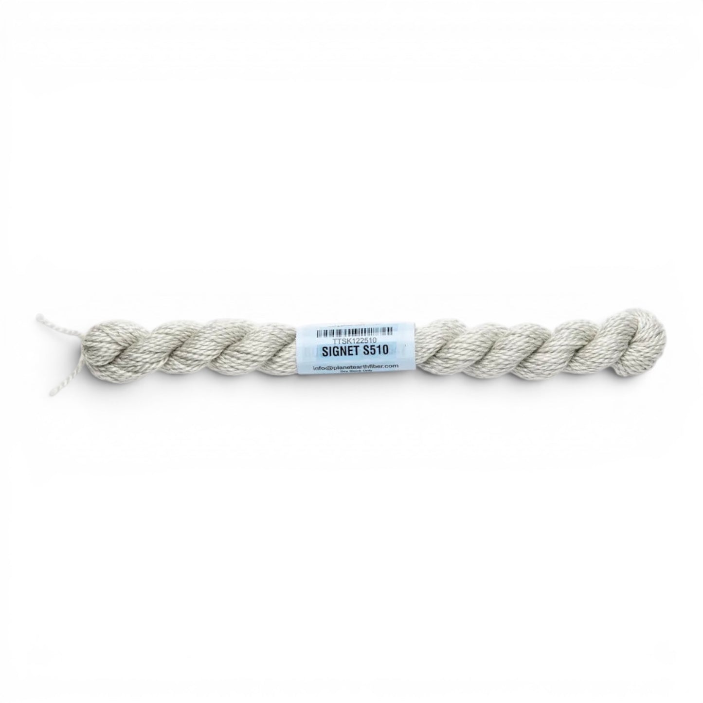 Atlantic Blue Canvas Essentials Skeins - 510 Signet, light grey silk-blend embroidery floss for 18 mesh canvas.