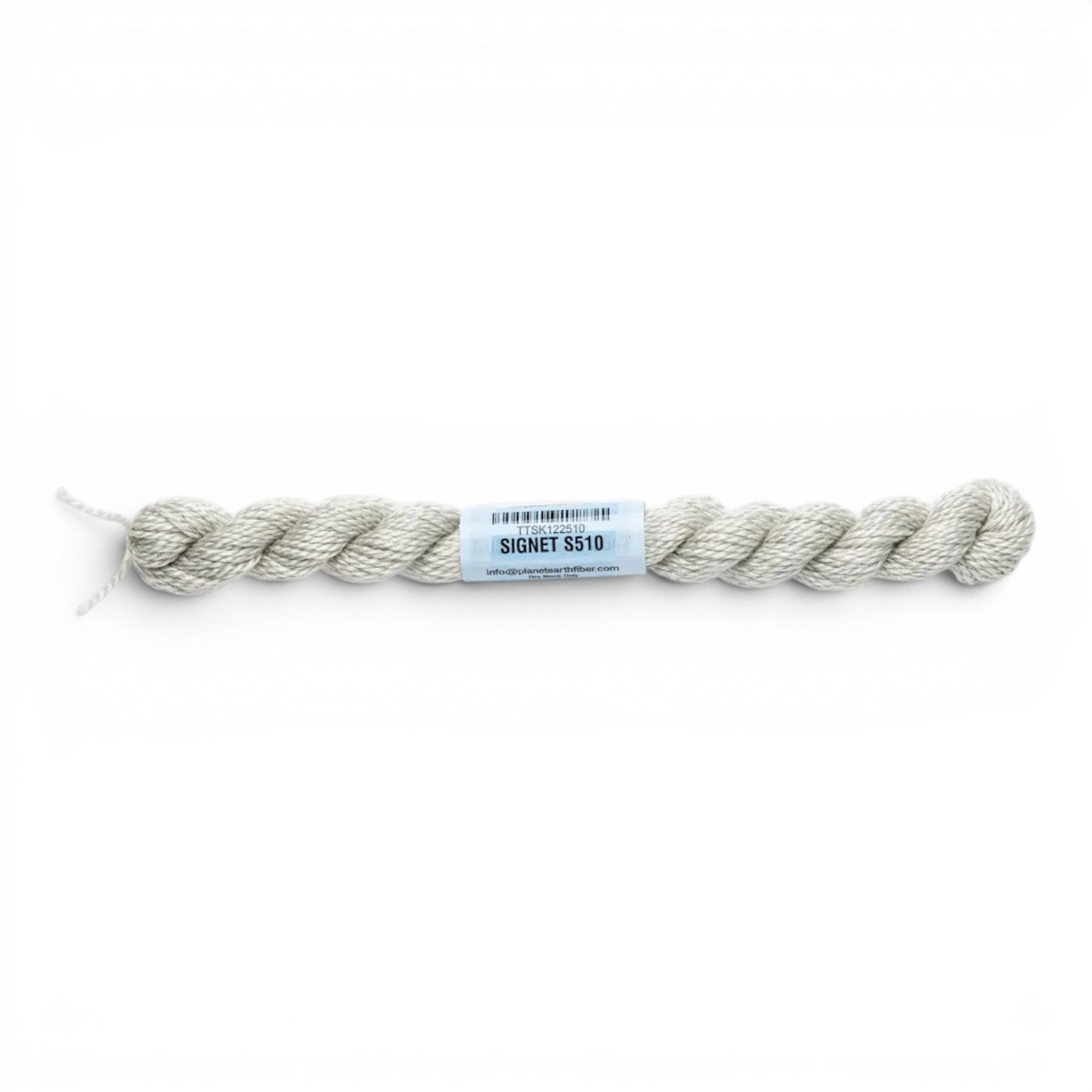 Atlantic Blue Canvas Essentials Skeins - 510 Signet, light grey silk-blend embroidery floss for 18 mesh canvas.