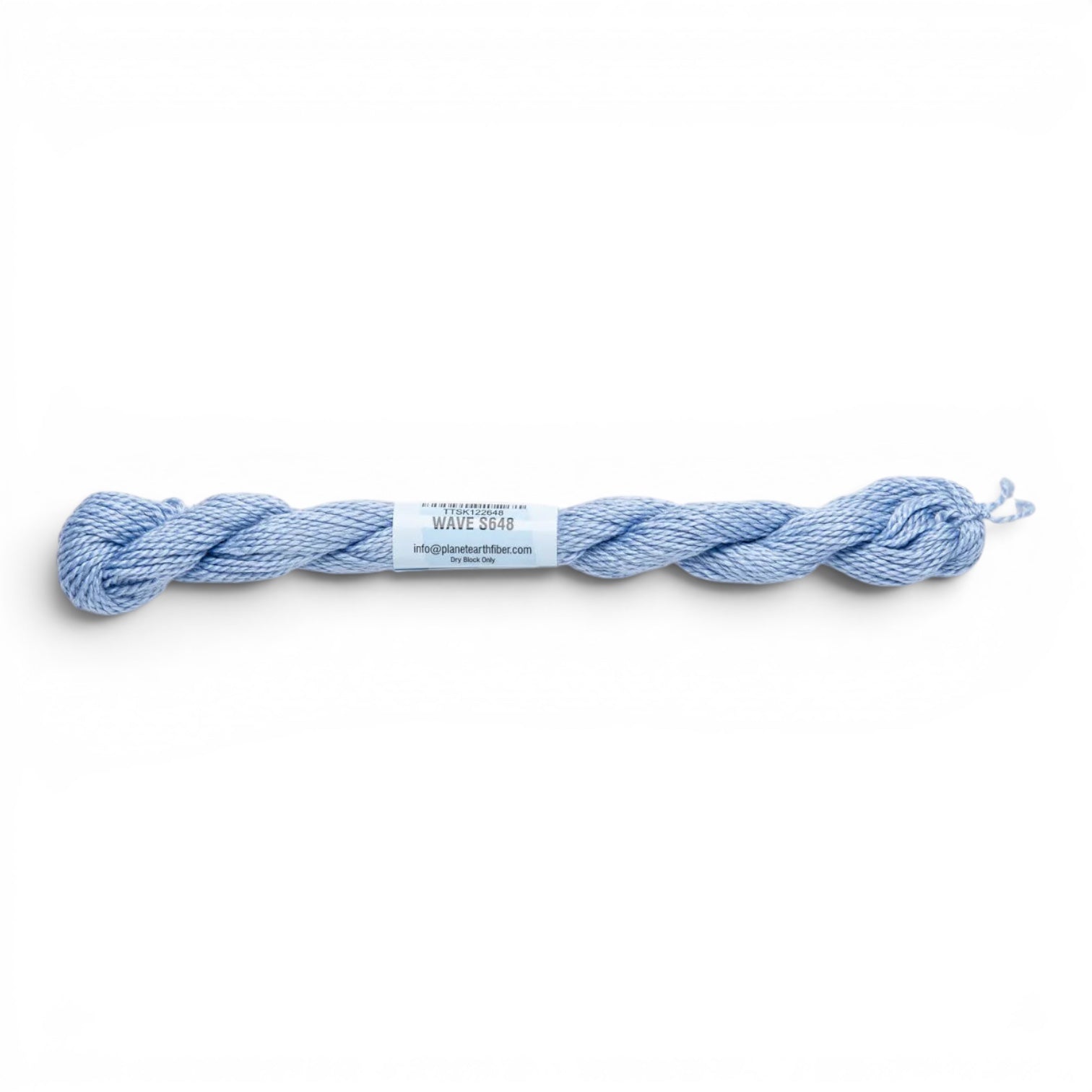 Atlantic Blue Canvas Essentials Skeins - 648 Wave, light blue silk-blend embroidery thread for 18 mesh canvas.