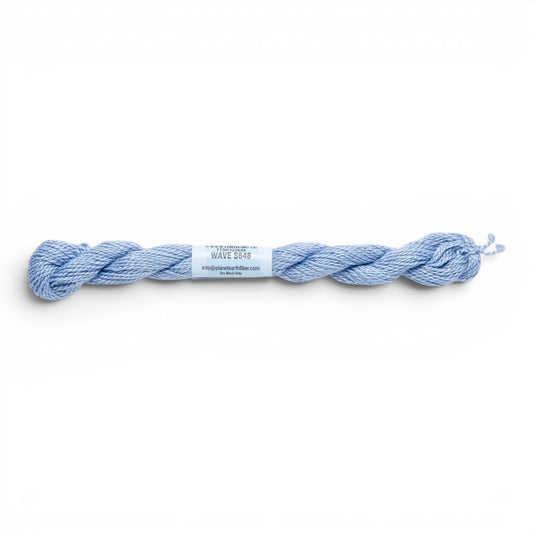 Atlantic Blue Canvas Essentials Skeins - 648 Wave, light blue silk-blend embroidery thread for 18 mesh canvas.