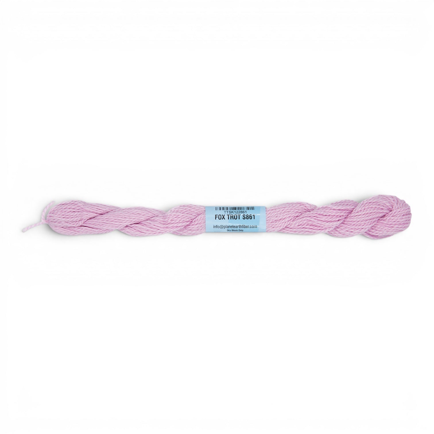 Atlantic Blue Canvas Essentials Skeins - 861 Fox Trot, a light pink silk-blend yarn for needlepoint.