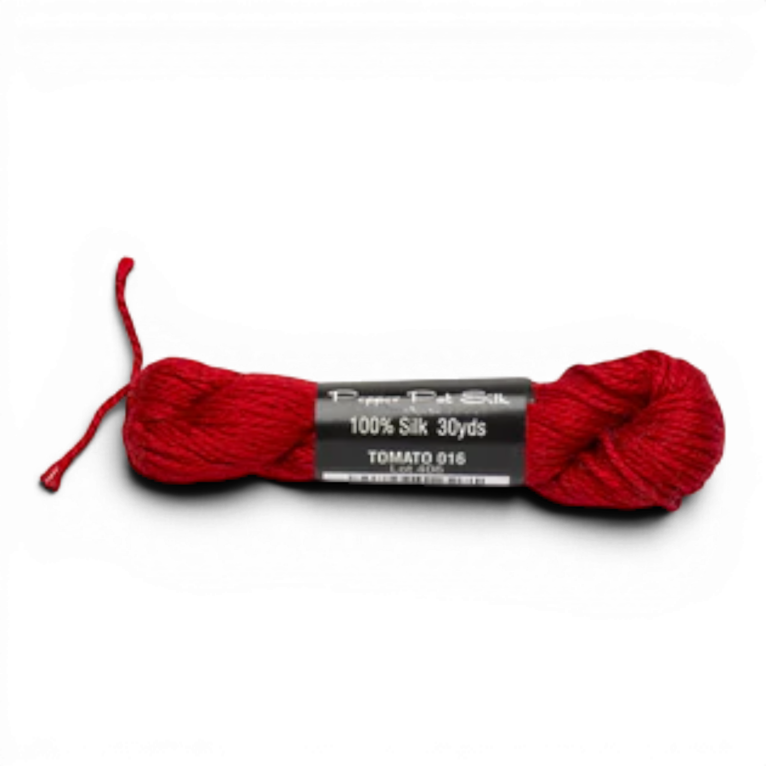 Atlantic Blue Canvas Pepper Pot Tomato red 100% silk needlepoint thread, 30 yards.