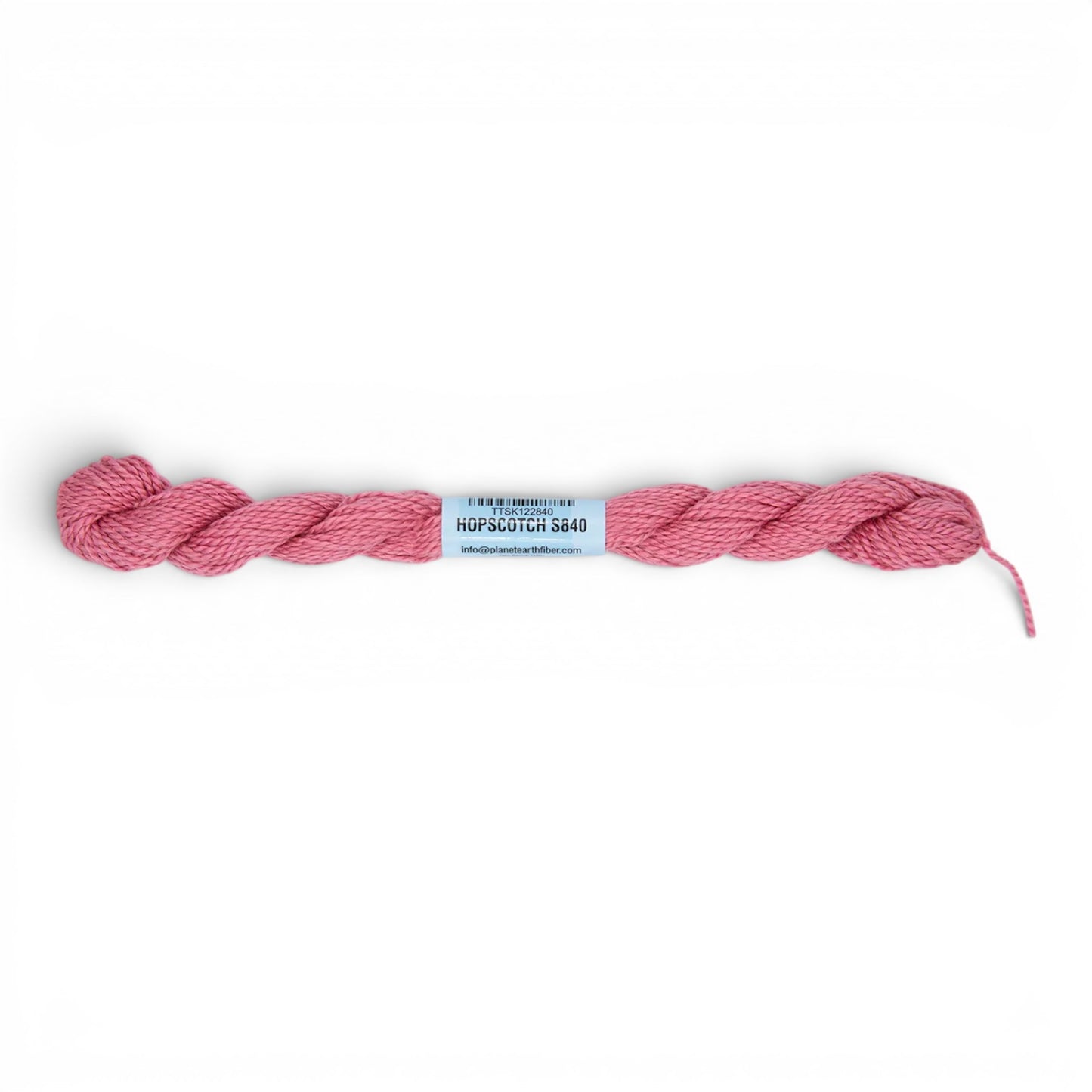 Atlantic Blue Canvas Essentials Skeins - 840 Hopscotch, pink silk-blend yarn for 18 mesh canvas. 50% silk, 50% merino wool.