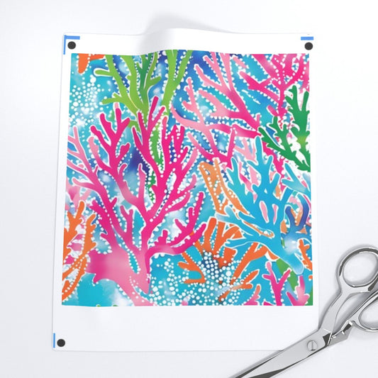 Colorful Coral Fabric