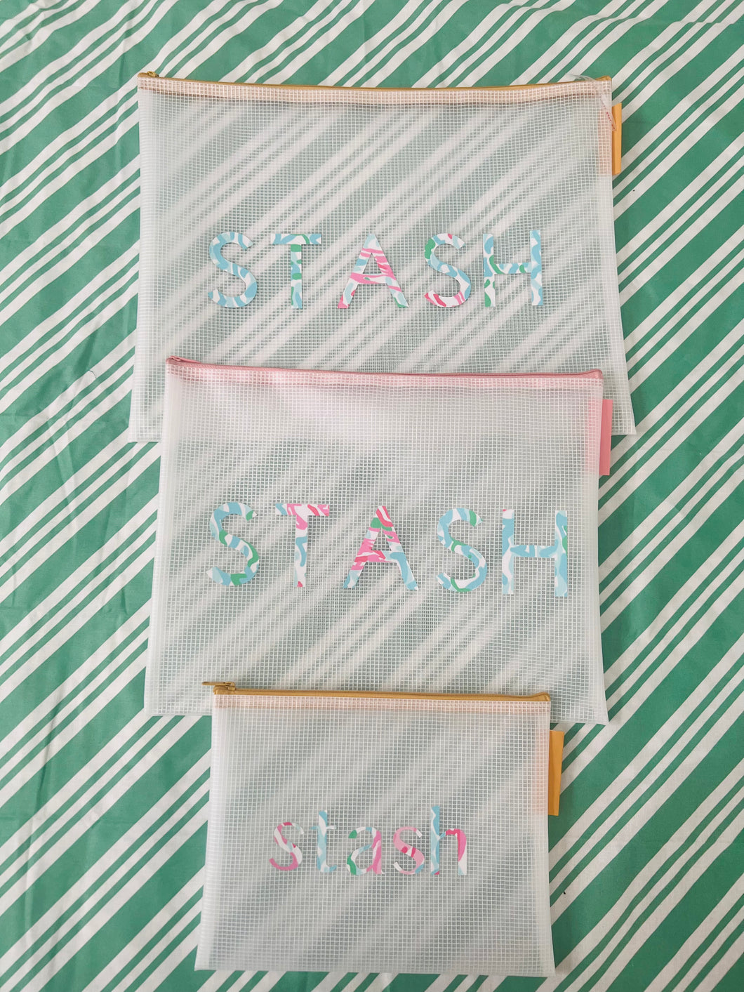 Bag Bundle - Set of 3 - STASH - Floral Font