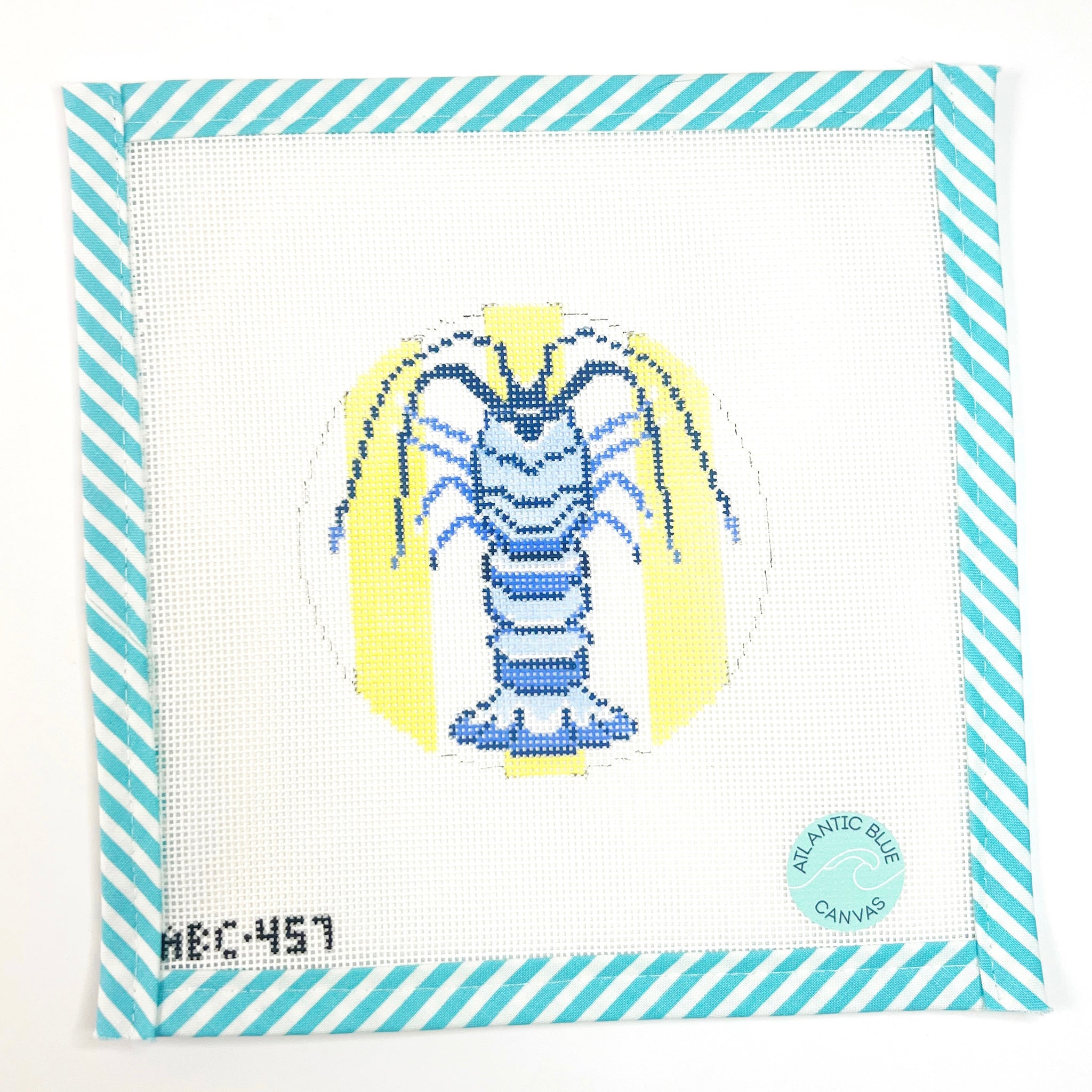 Florida Lobster Round - Yellow - Atlantic Blue Canvas
