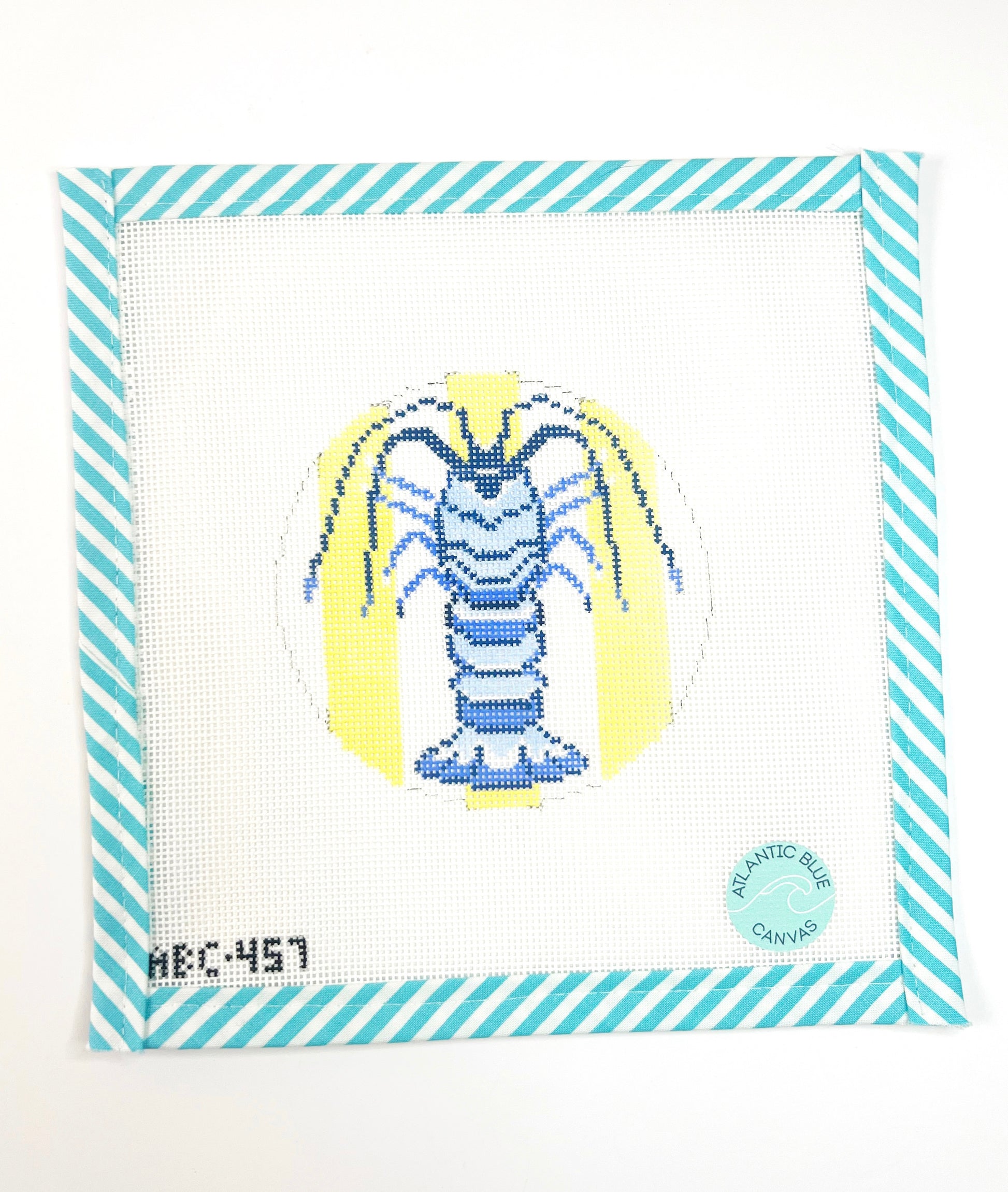 Florida Lobster Round - Yellow - Atlantic Blue Canvas