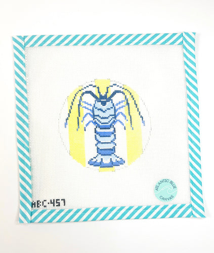 Florida Lobster Round - Yellow - Atlantic Blue Canvas