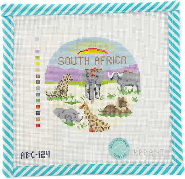 South Africa Travel Round - Atlantic Blue Canvas