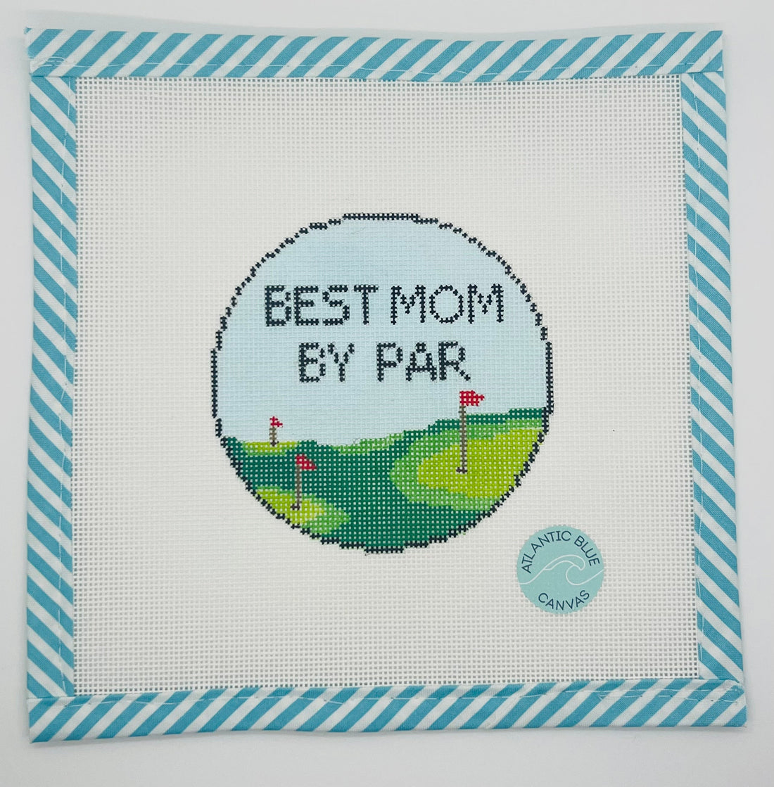 Best Dad by Par - Atlantic Blue Canvas