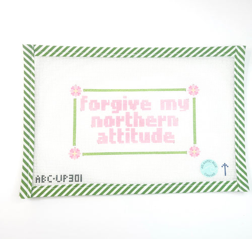 Forgive My Northern Attitude - Atlantic Blue Canvas